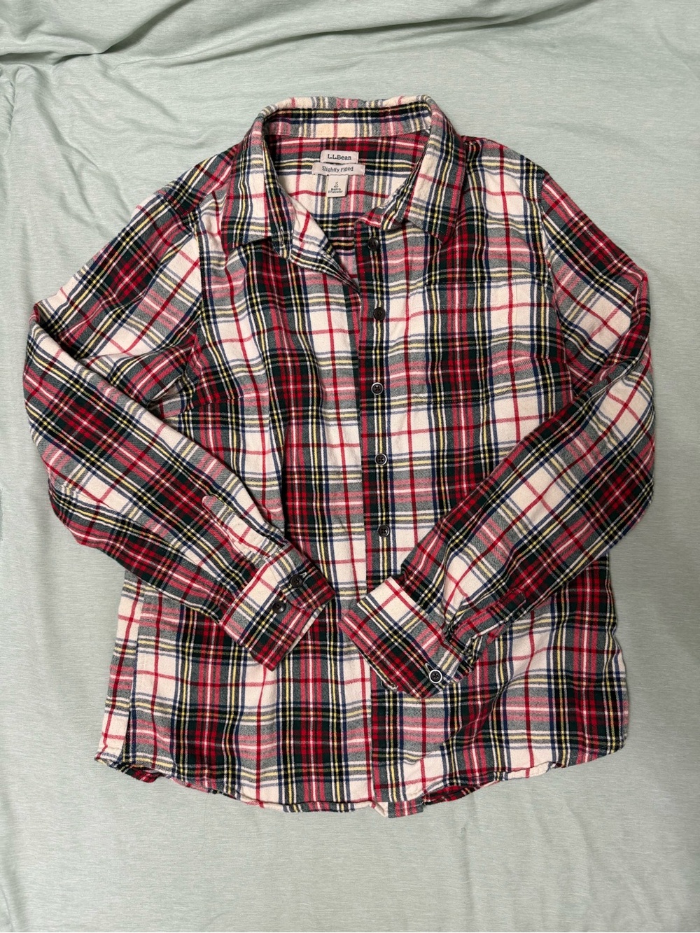 Petite L.L. Bean Red Flannel Shirt